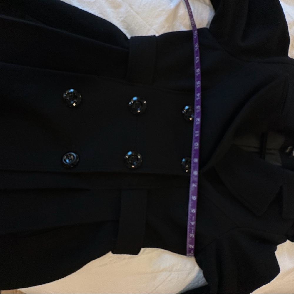 Bebe Black Double-Breasted Women's Pea coat size large - Picture 7 of 8